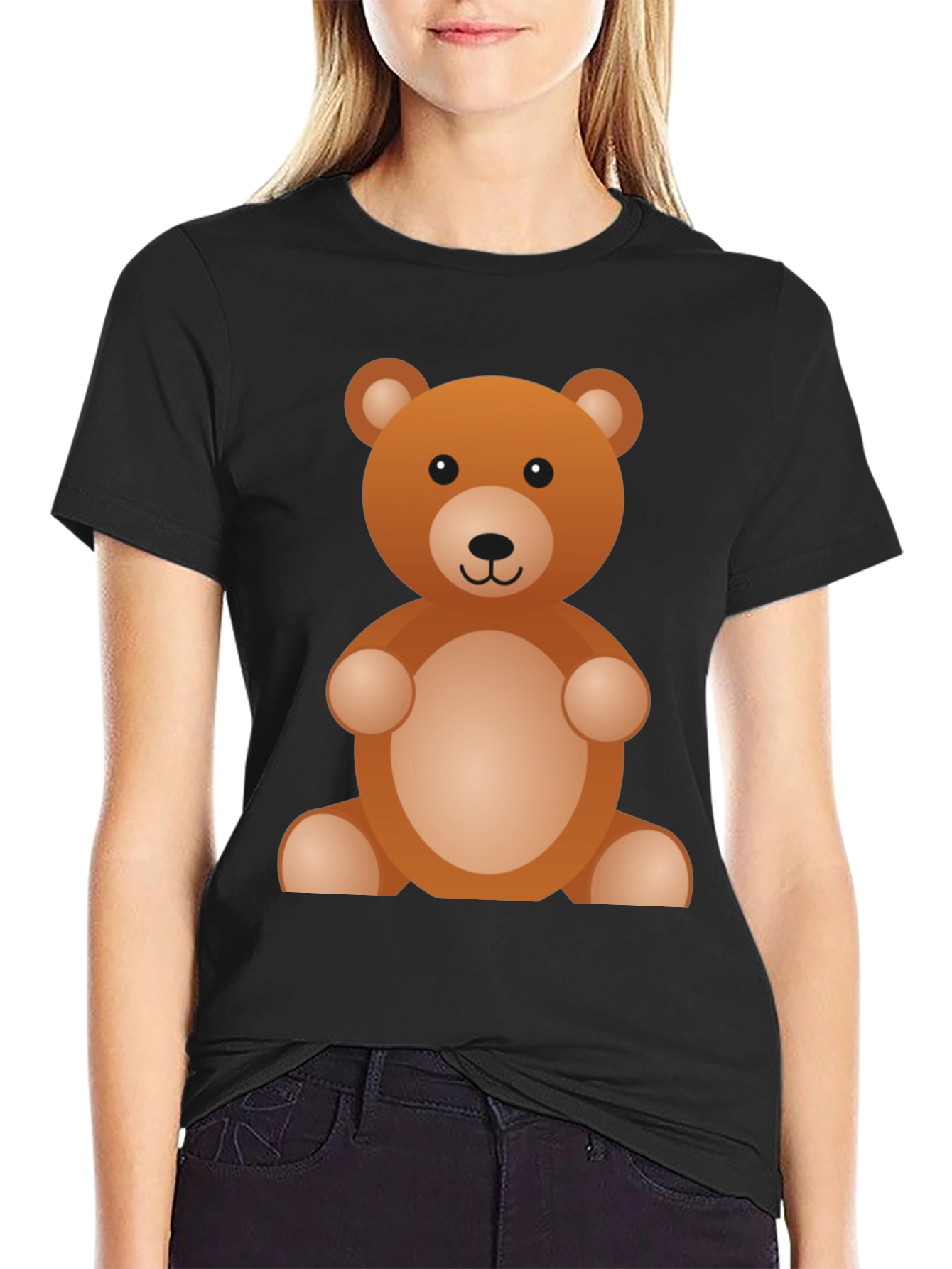 Cute Teddy Bear Graphic T-Shirt - Soft Cotton Blend