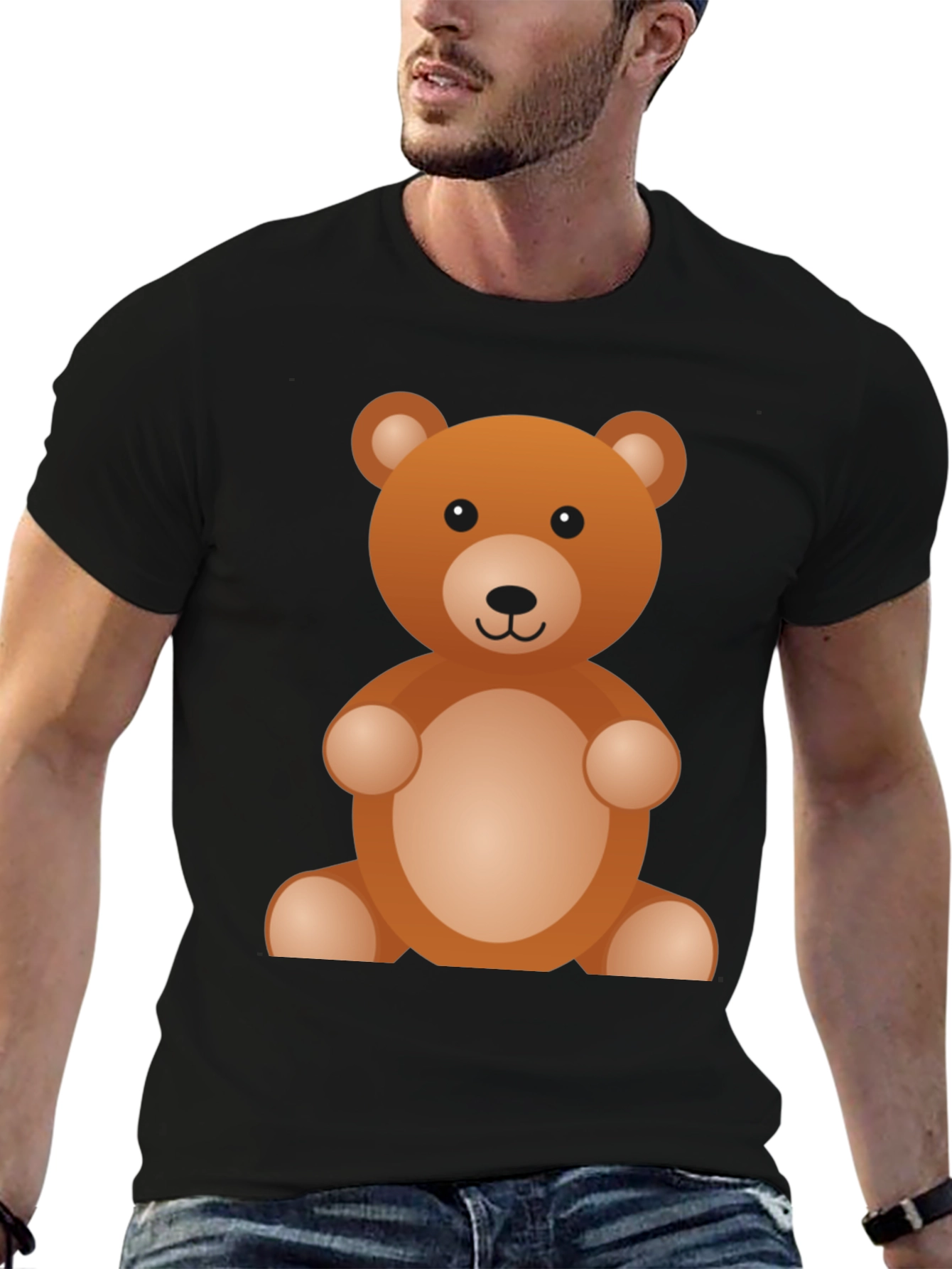 Cute Teddy Bear Graphic T-Shirt - Soft Cotton Blend