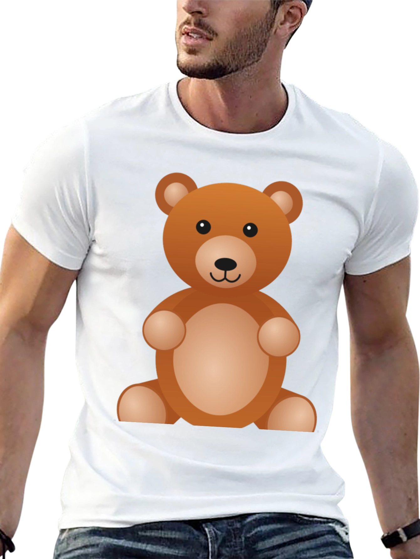 Cute Teddy Bear Graphic T-Shirt - Soft Cotton Blend