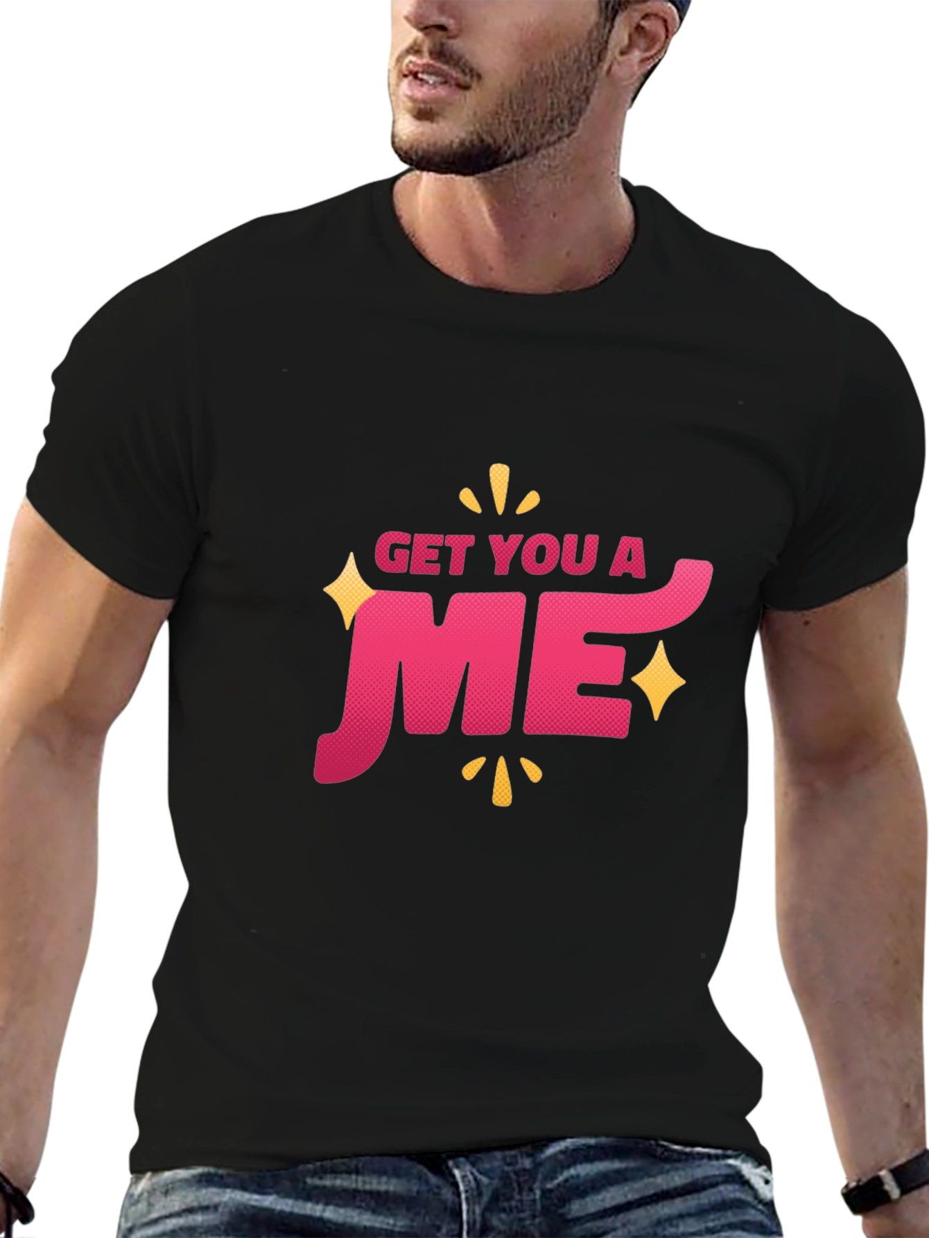 Get You a ME Graphic T-Shirt - Black