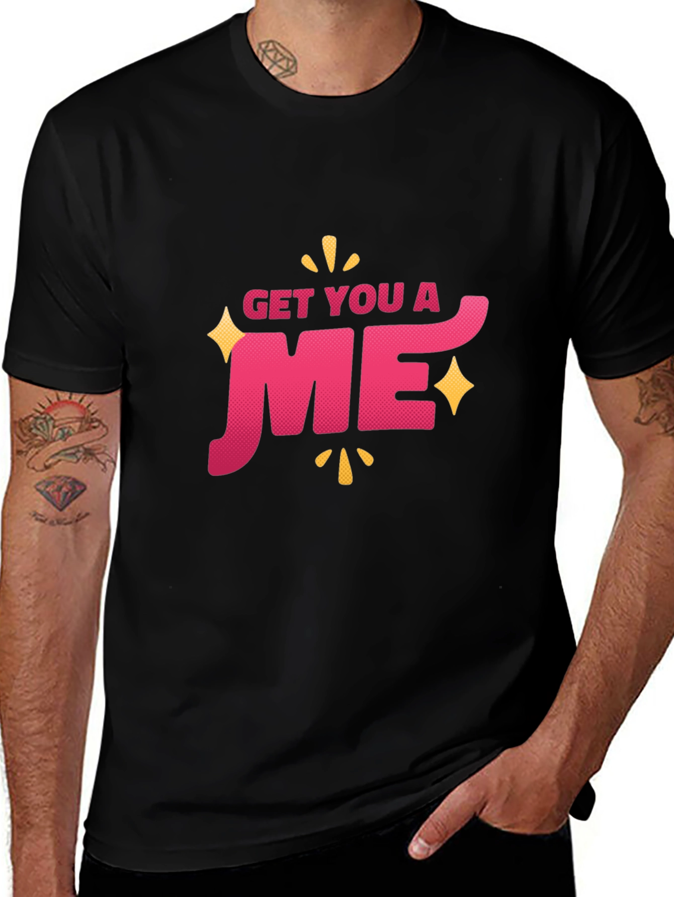 Get You a ME Graphic T-Shirt - Black