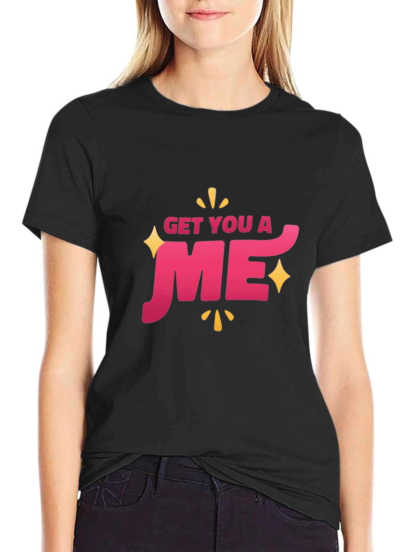 Get You a ME Graphic T-Shirt - Black