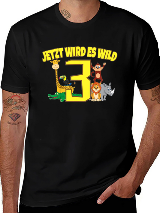 3rd Birthday Safari T-Shirt - Jetzt Wird Es Wild!