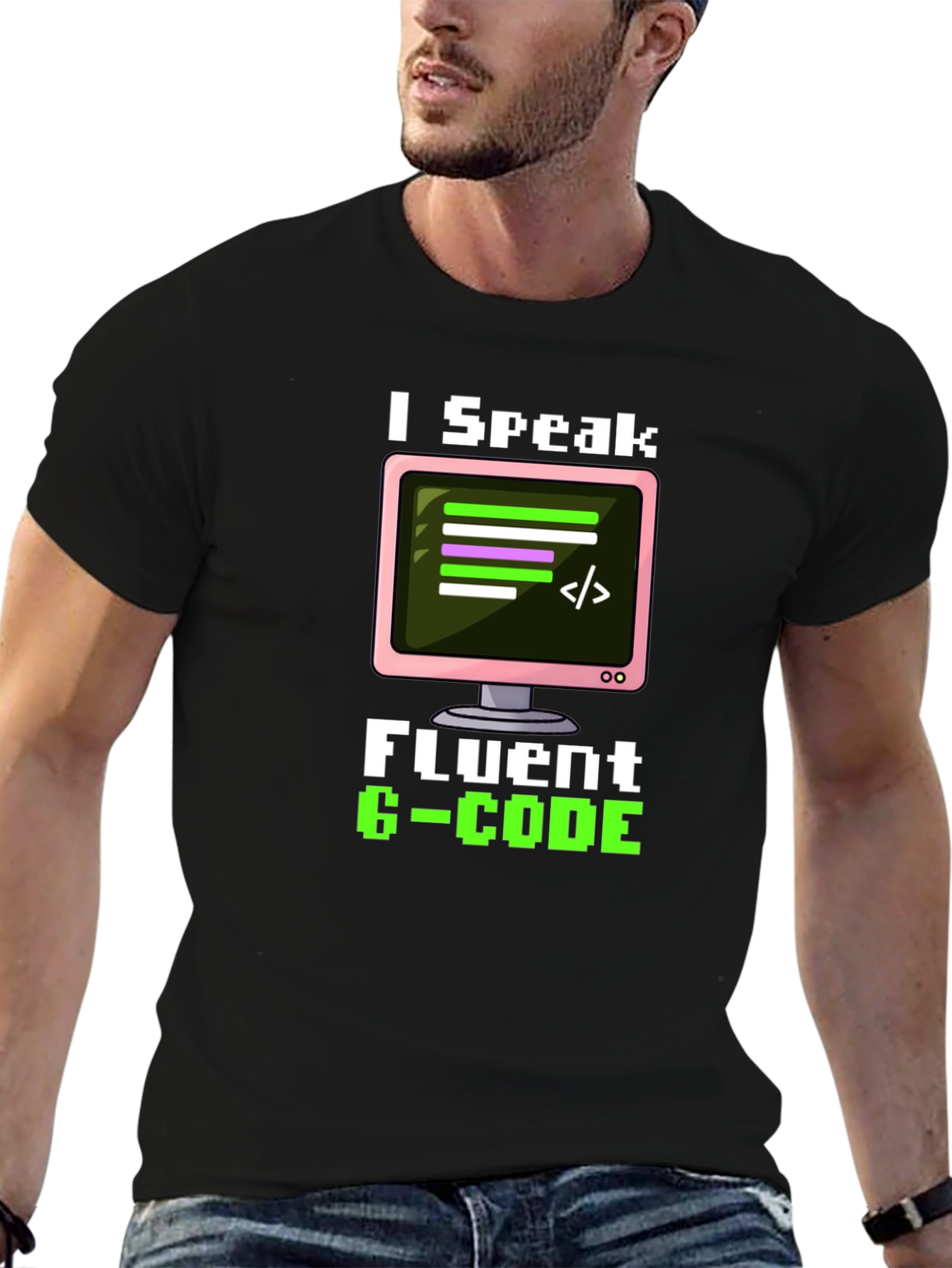 I Speak Fluent G-Code Black T-Shirt