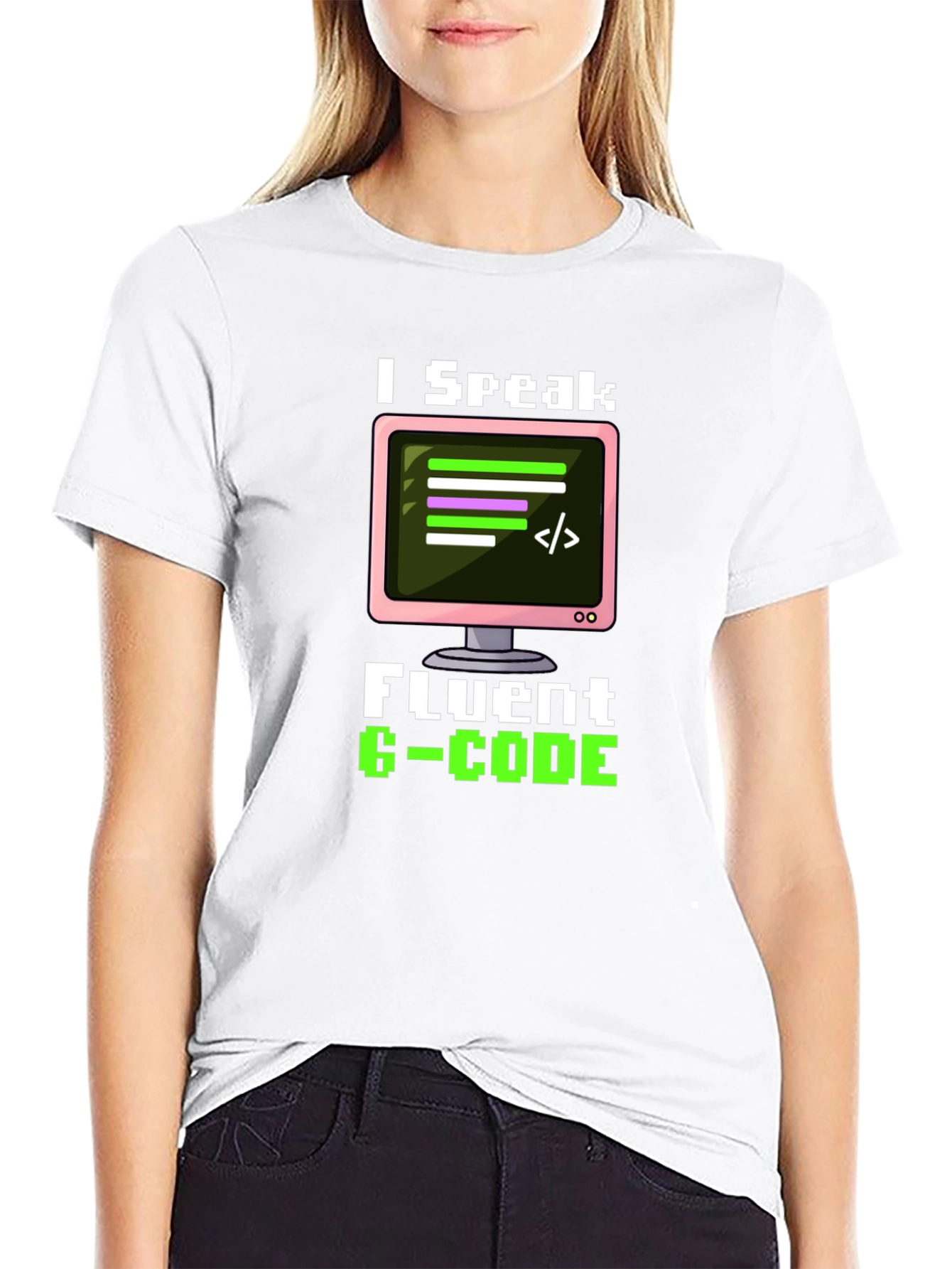 I Speak Fluent G-Code Black T-Shirt