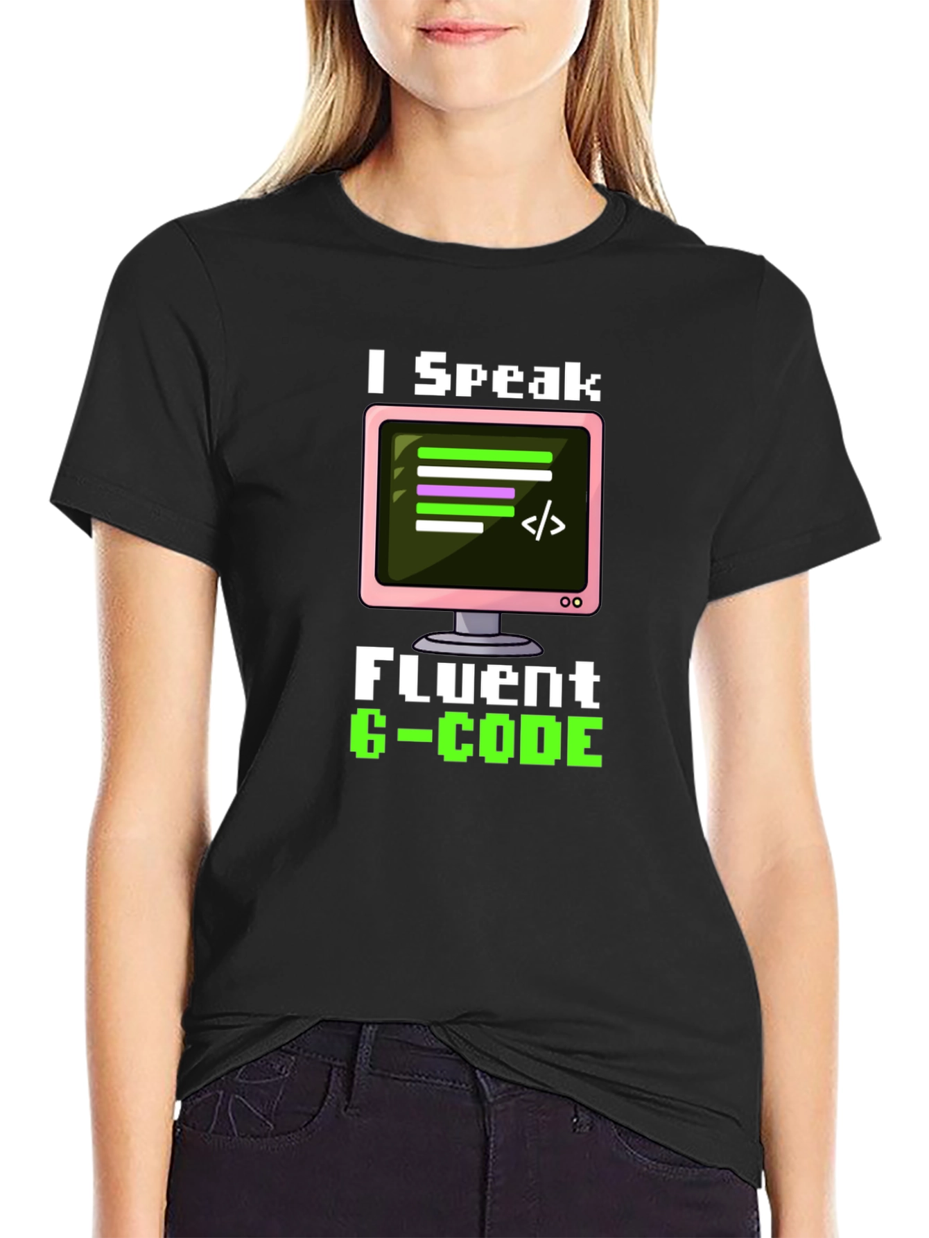 I Speak Fluent G-Code Black T-Shirt