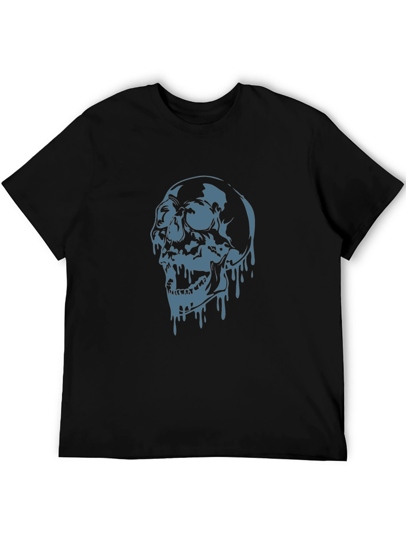 Edgy Skull Graphic T-Shirt - Black