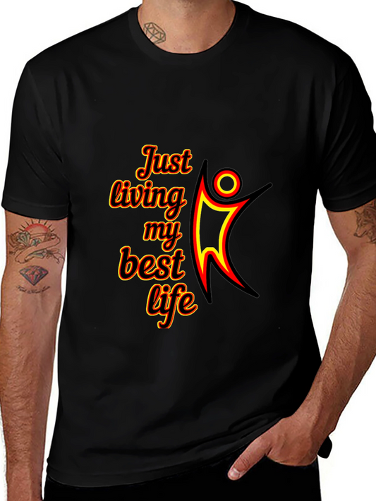 Living My Best Life Graphic Tee - Stylish Black T-Shirt
