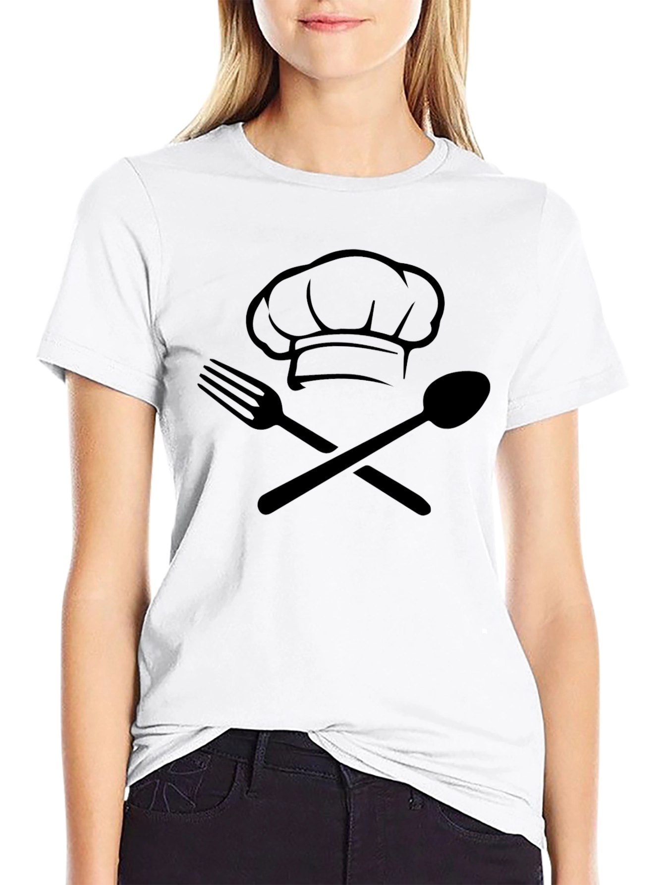 Chef Hat Spoon Fork T-Shirt - Culinary Design