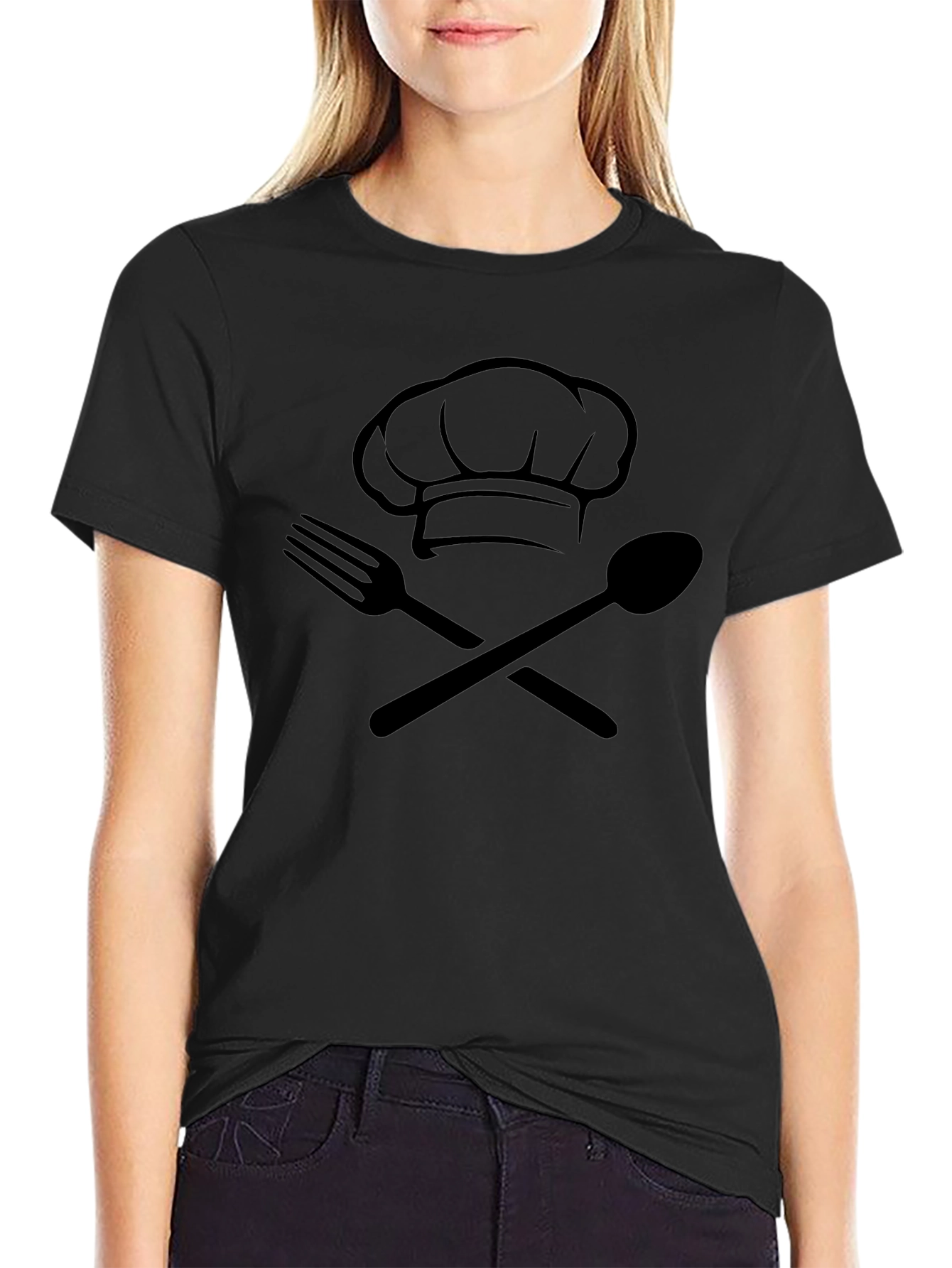 Chef Hat Spoon Fork T-Shirt - Culinary Design