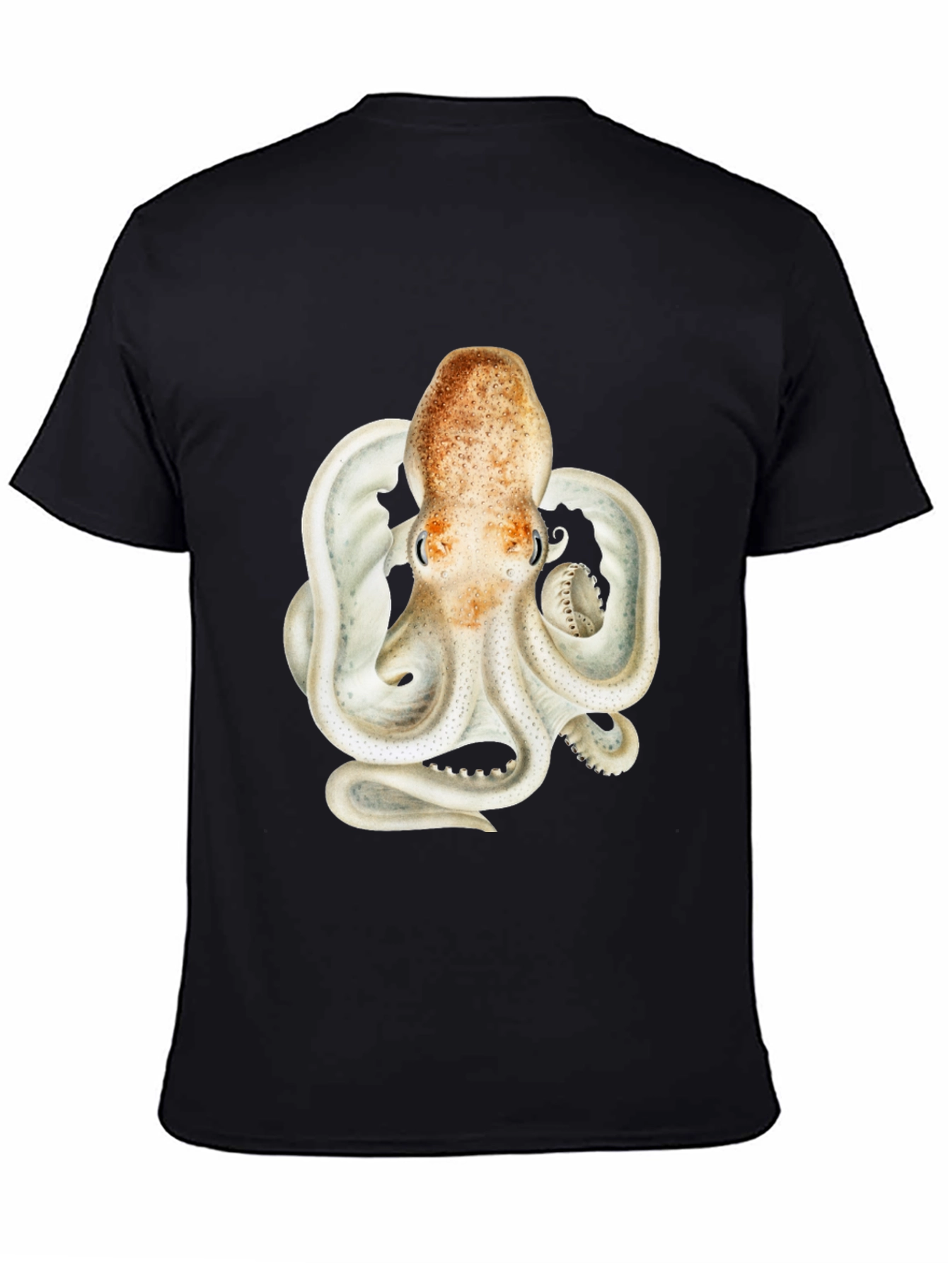 Octopus Graphic Tee - Black Cotton Blend
