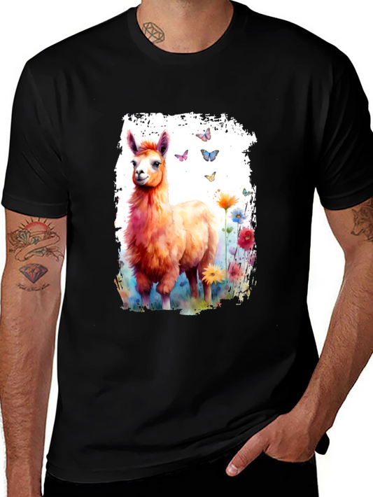 Llama Watercolor Graphic Tee