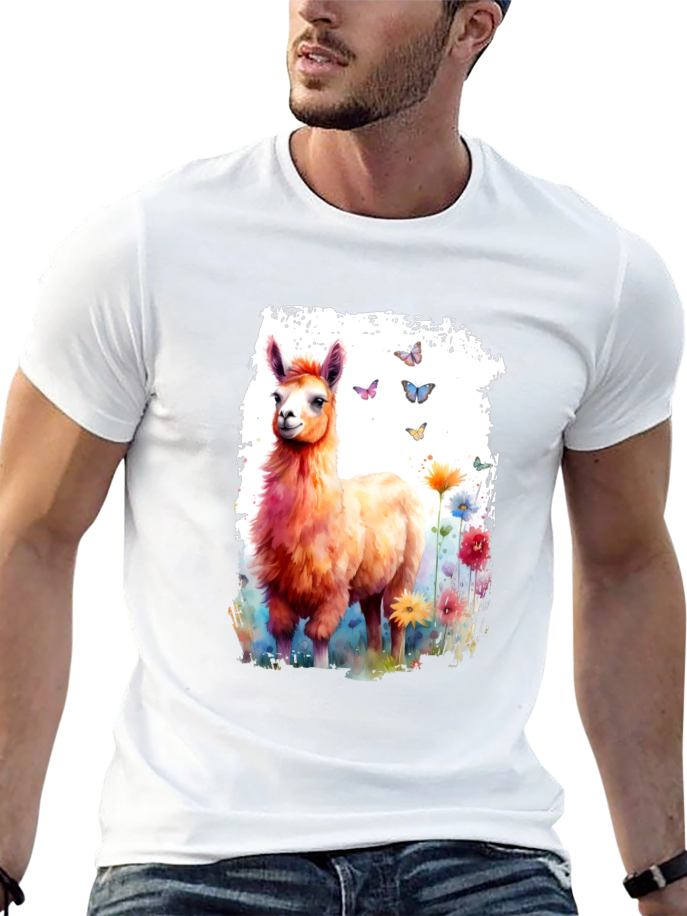 Llama Watercolor Graphic Tee