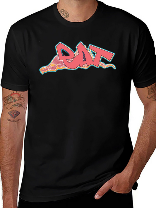 Cool Graphic T-Shirt - Pink Rat Graffiti Style