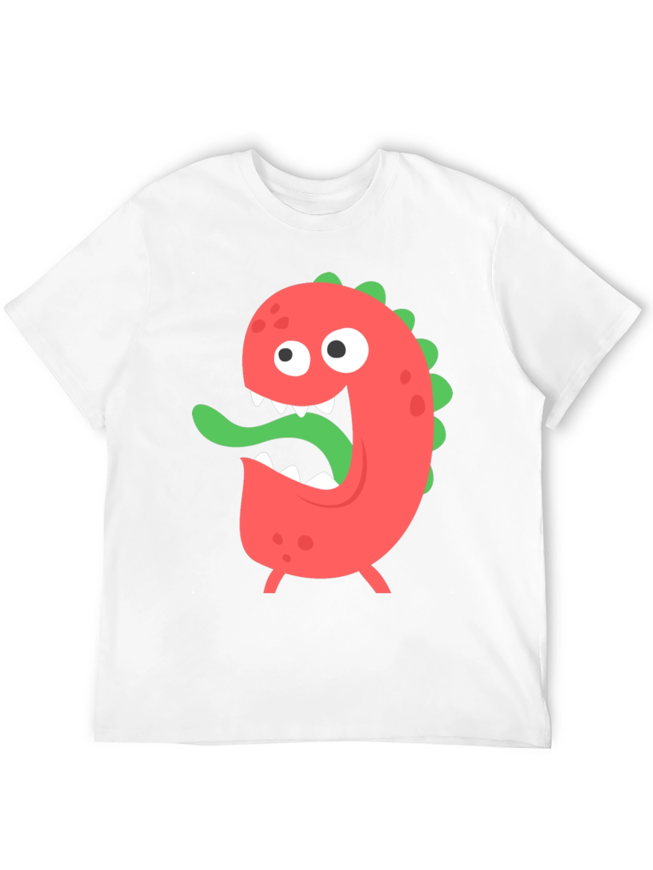 Funny Monster Graphic T-Shirt - Black