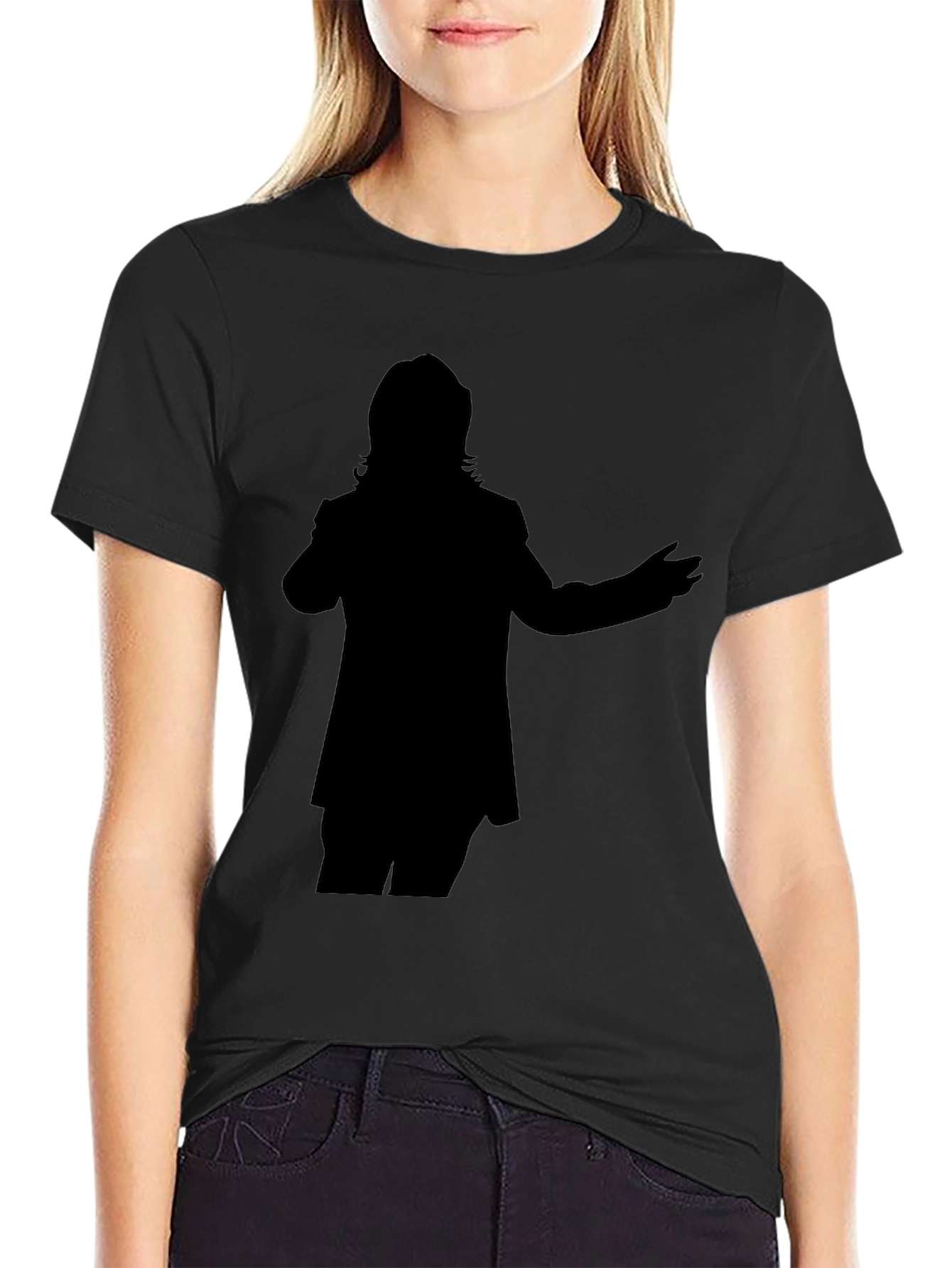 Silhouette Graphic Tee - Casual Black T-Shirt