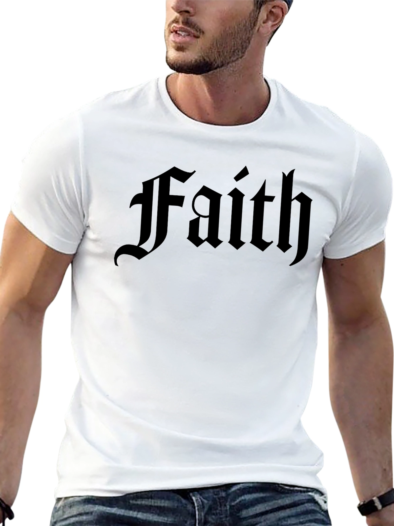 Faith Graphic Tee - Premium Cotton Black Shirt