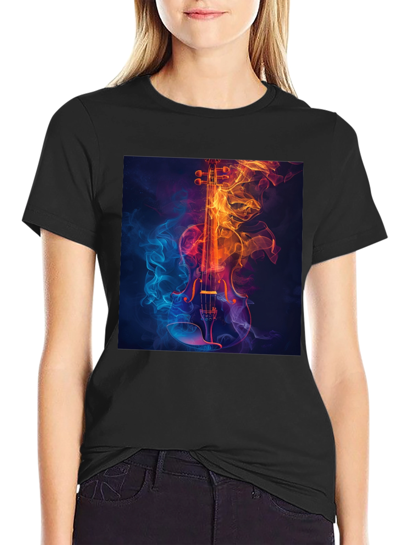 Fiery Violin Graphic Tee