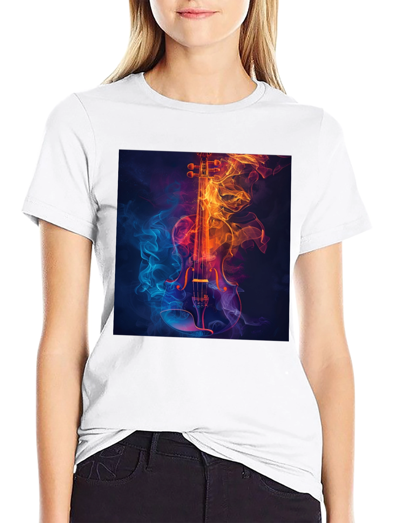 Fiery Violin Graphic Tee