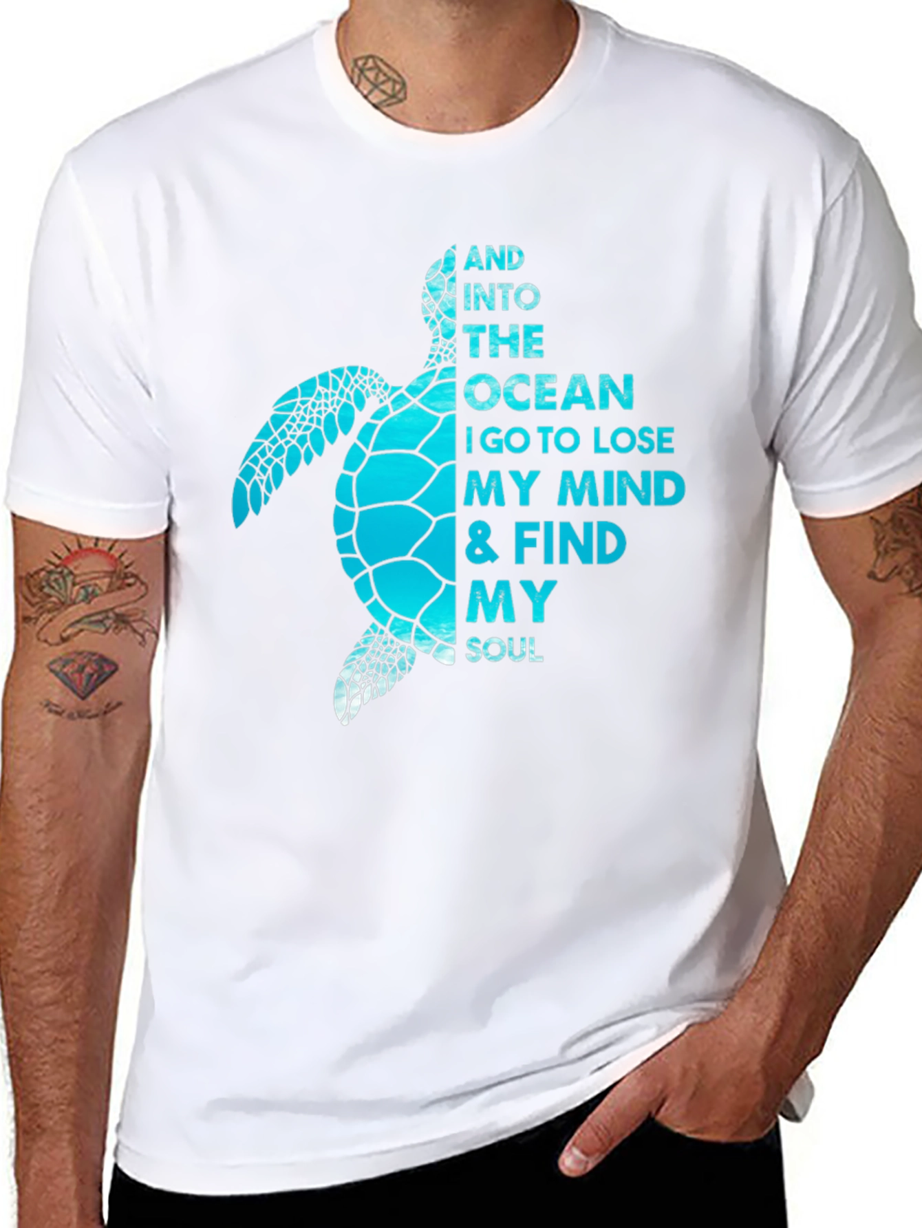 Ocean Turtle Soulful Graphic Tee - Black