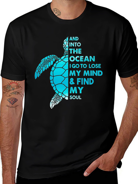 Ocean Turtle Soulful Graphic Tee - Black