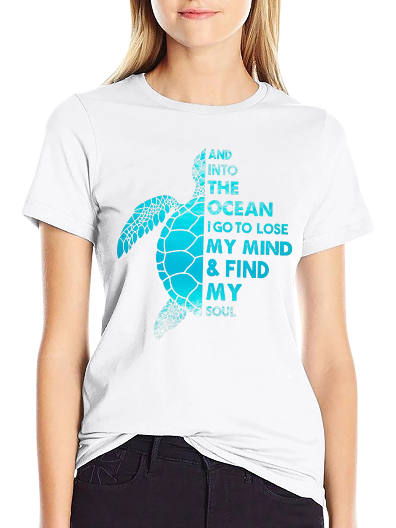 Ocean Turtle Soulful Graphic Tee - Black