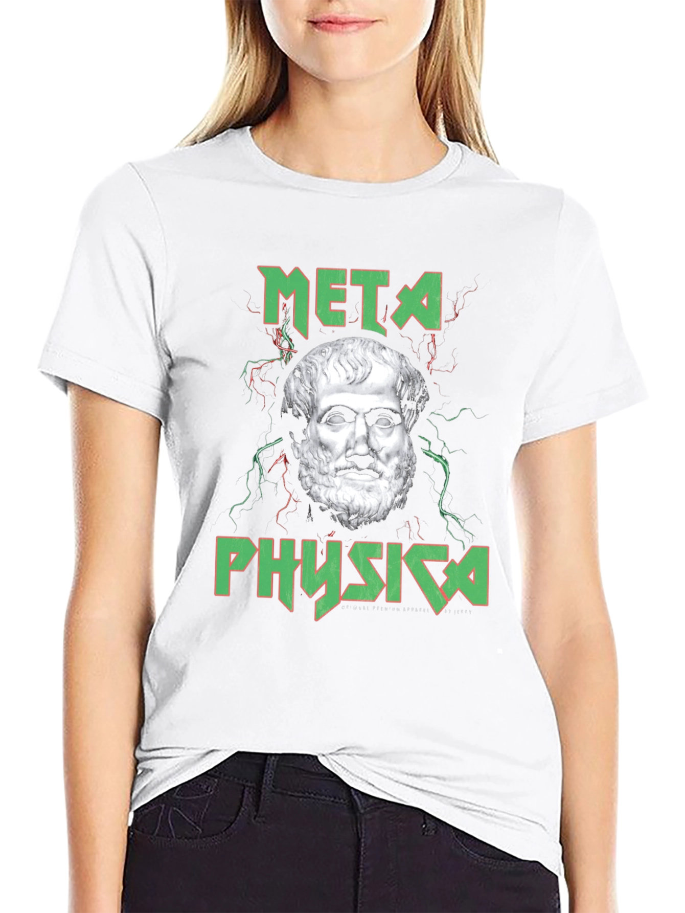 Metaphysica Black T-Shirt with Bust Image