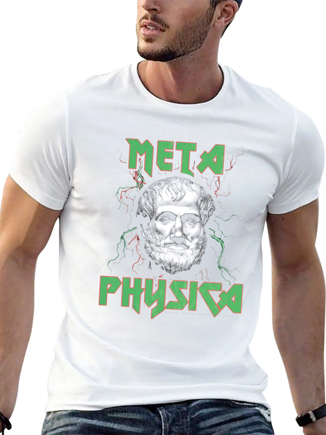 Metaphysica Black T-Shirt with Bust Image