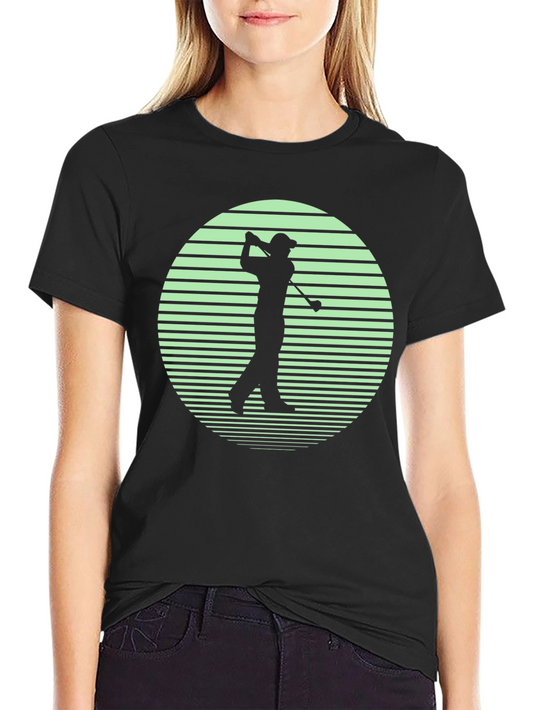 Golf Silhouette Graphic Tee - Retro Style T-Shirt