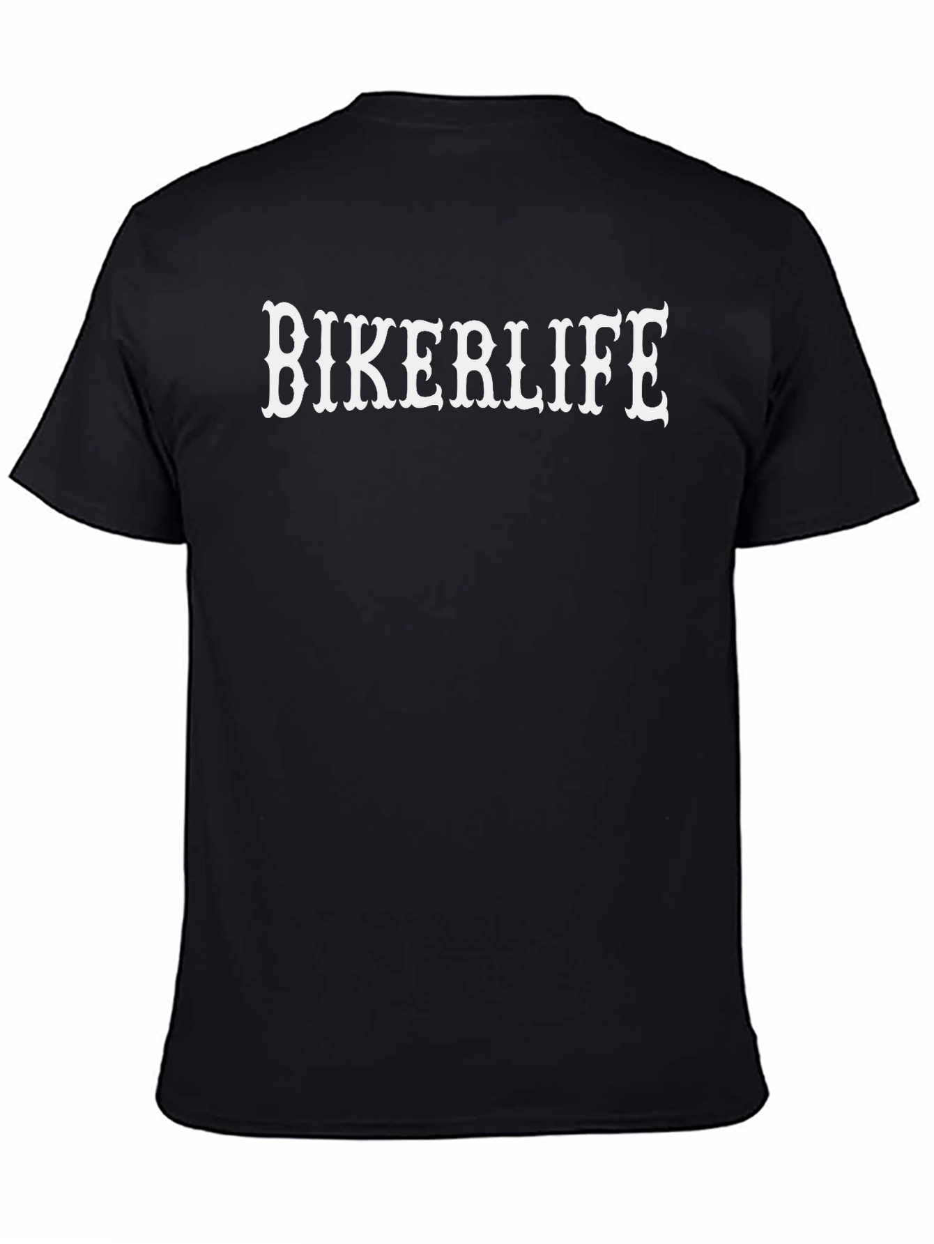 Bikerlife Graphic Tee - Classic Black Cotton T-Shirt