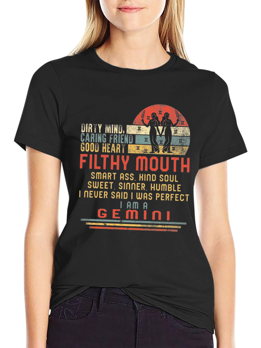 Gemini Zodiac Graphic T-Shirt - Filthy Mouth