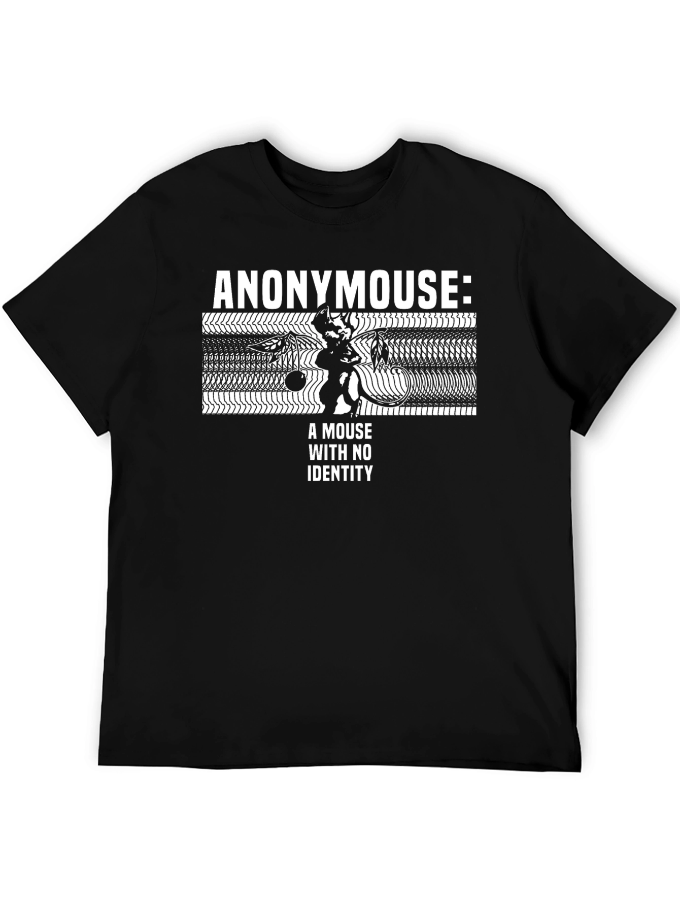 Anonymouse T-Shirt: A Mouse With No Identity Black Tee