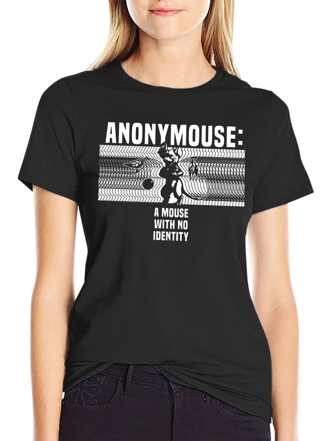 Anonymouse T-Shirt: A Mouse With No Identity Black Tee