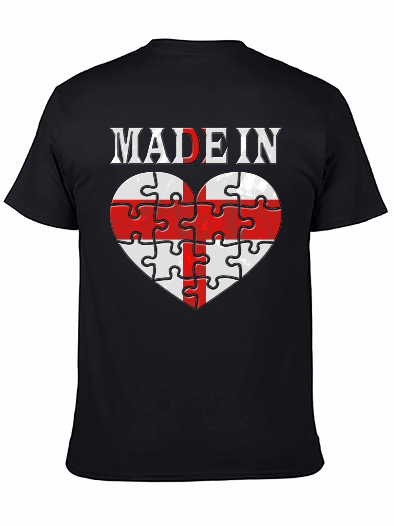 Made In England Heart Puzzle T-Shirt
