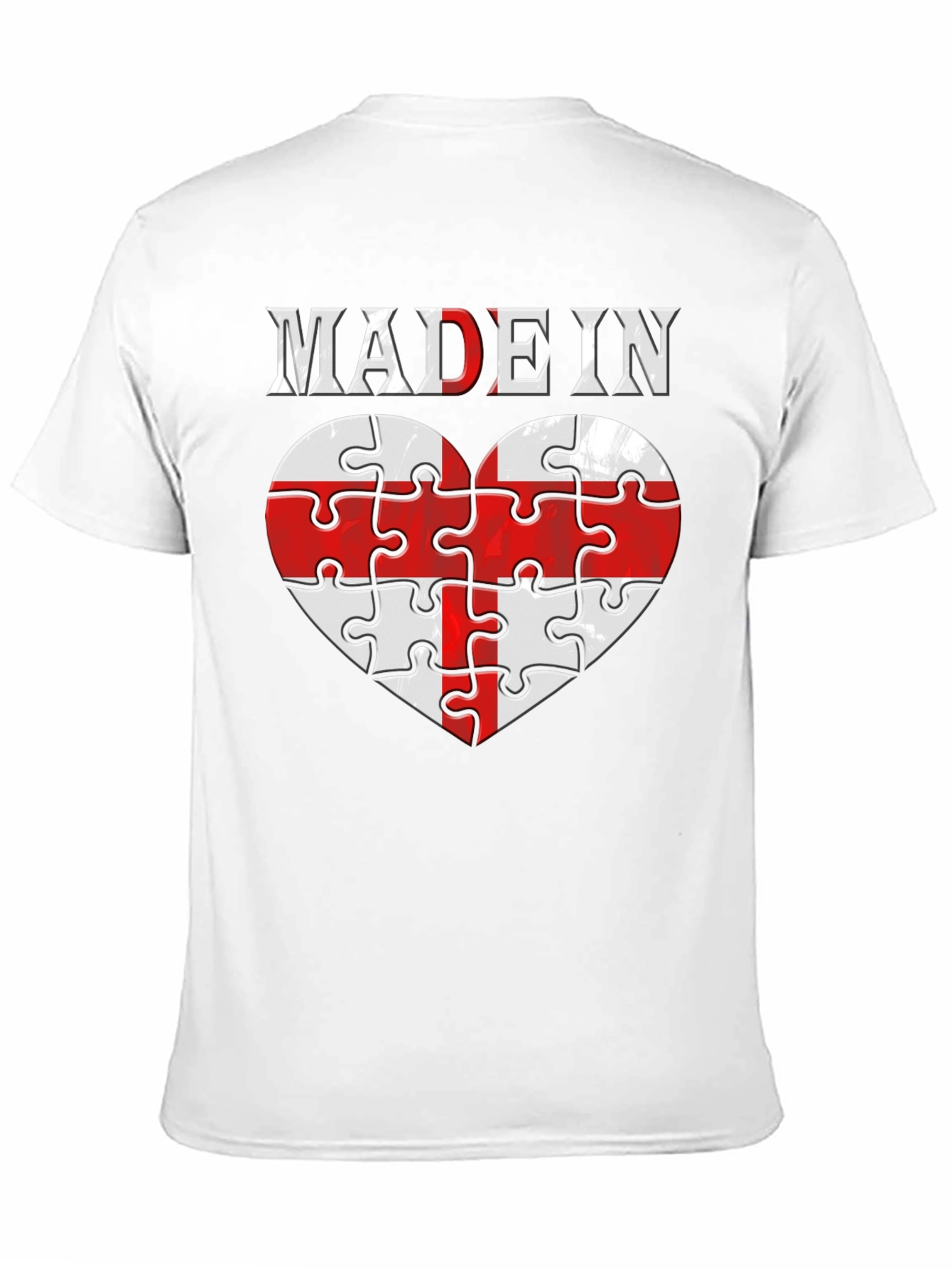 Made In England Heart Puzzle T-Shirt