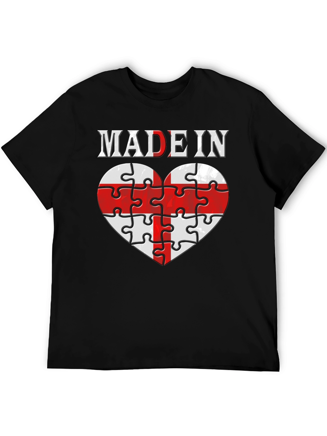 Made In England Heart Puzzle T-Shirt