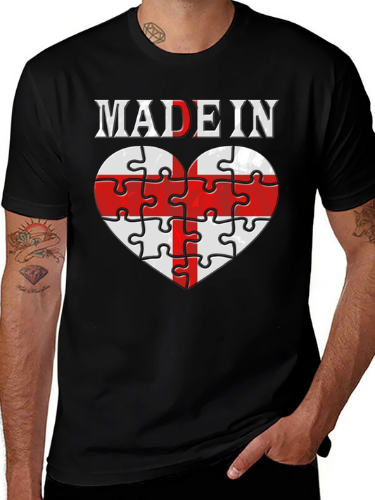 Made In England Heart Puzzle T-Shirt