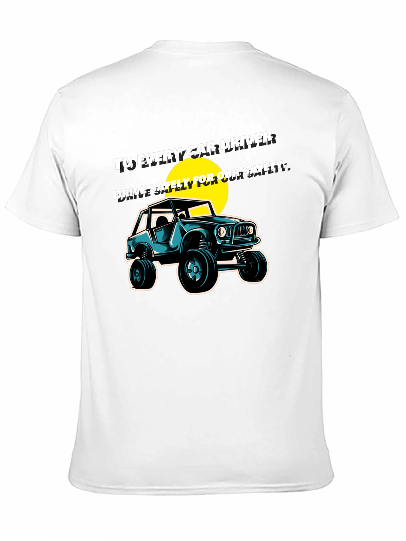 Drive Safely Car Graphic T-Shirt - Black
