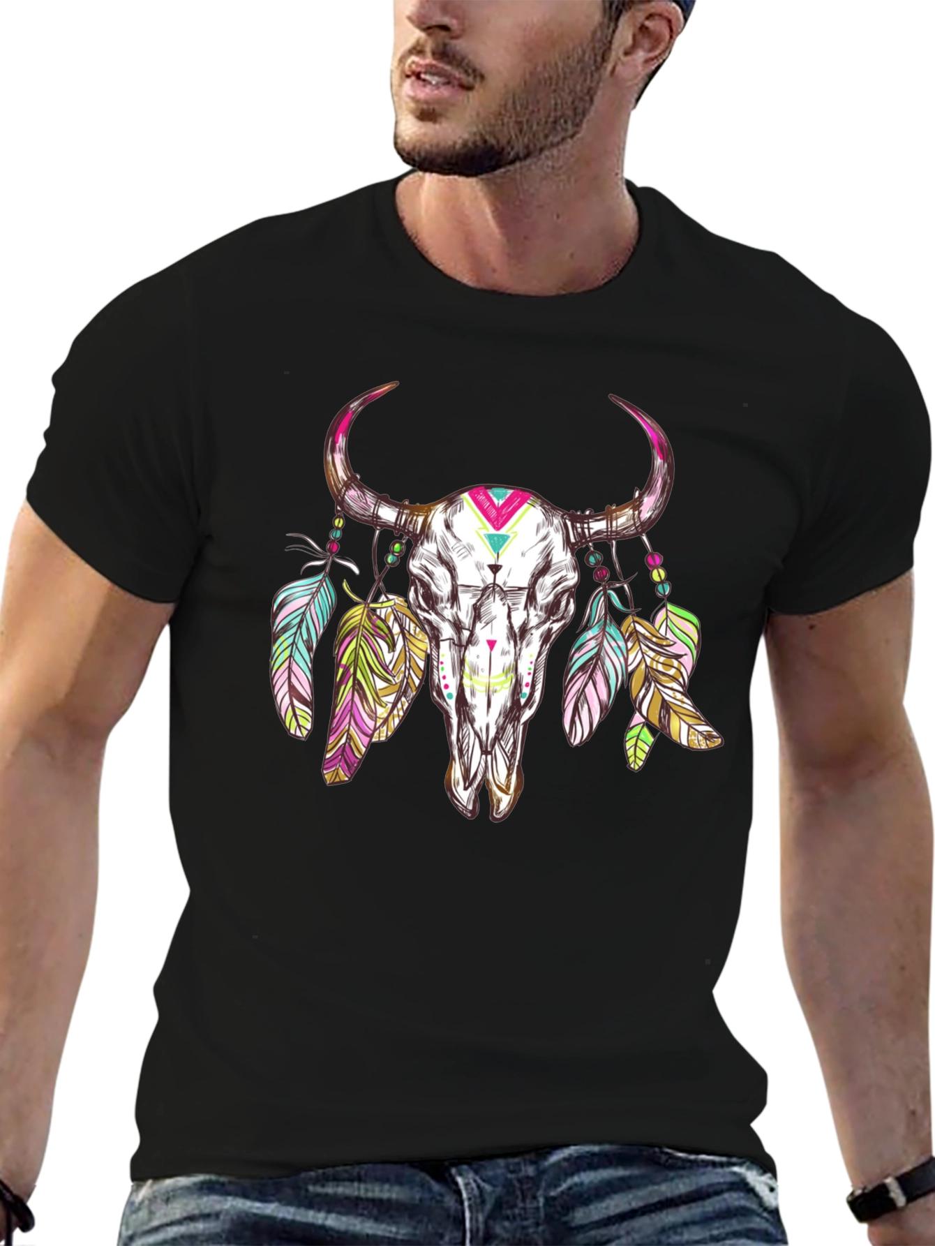 Skull Graphic Tee - Mens Black T-Shirt