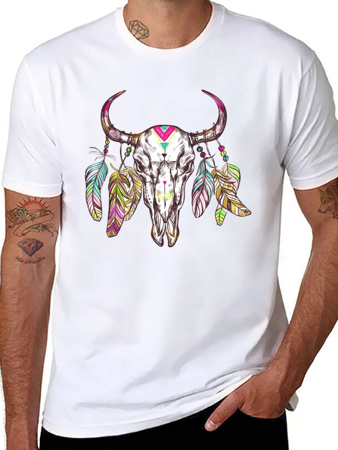 Skull Graphic Tee - Mens Black T-Shirt