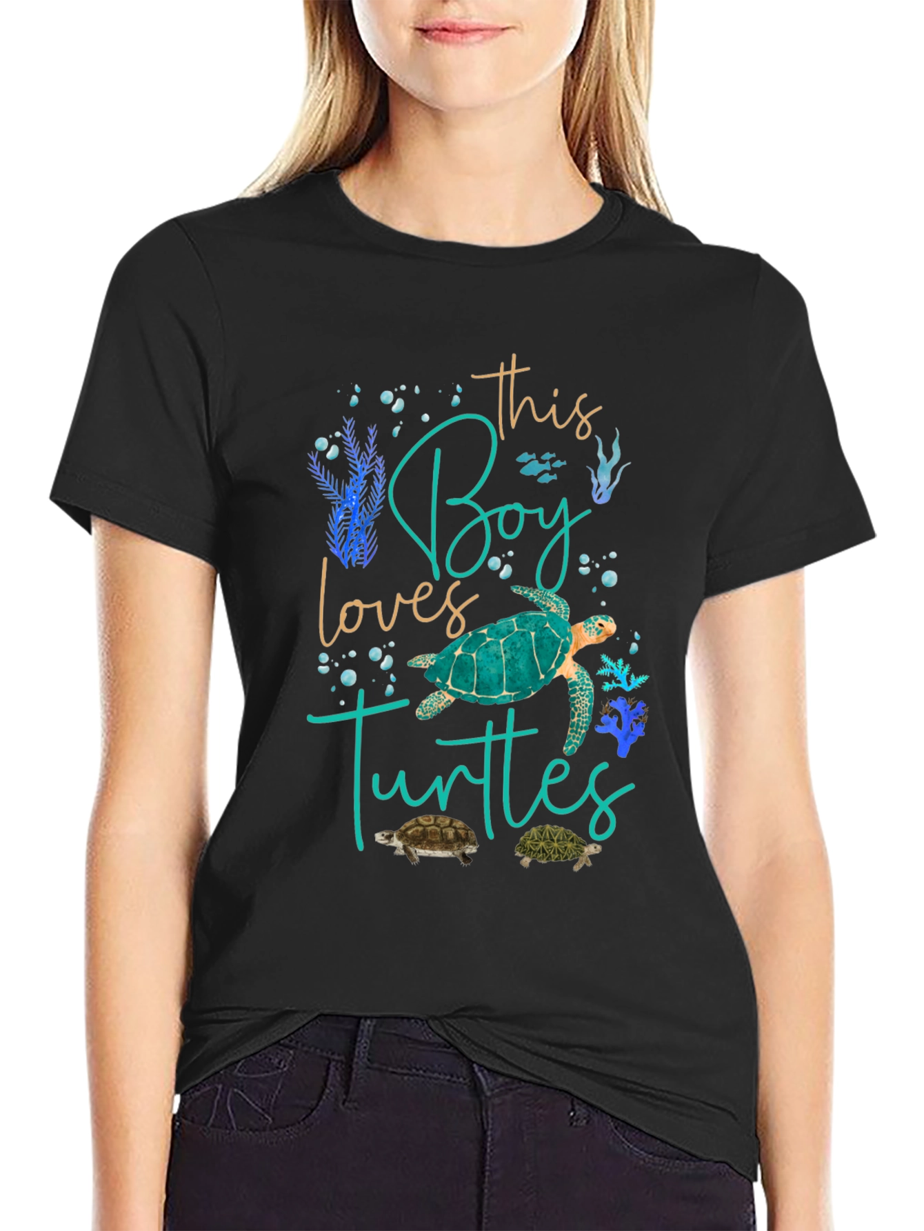 Boy Loves Turtles Graphic Tee