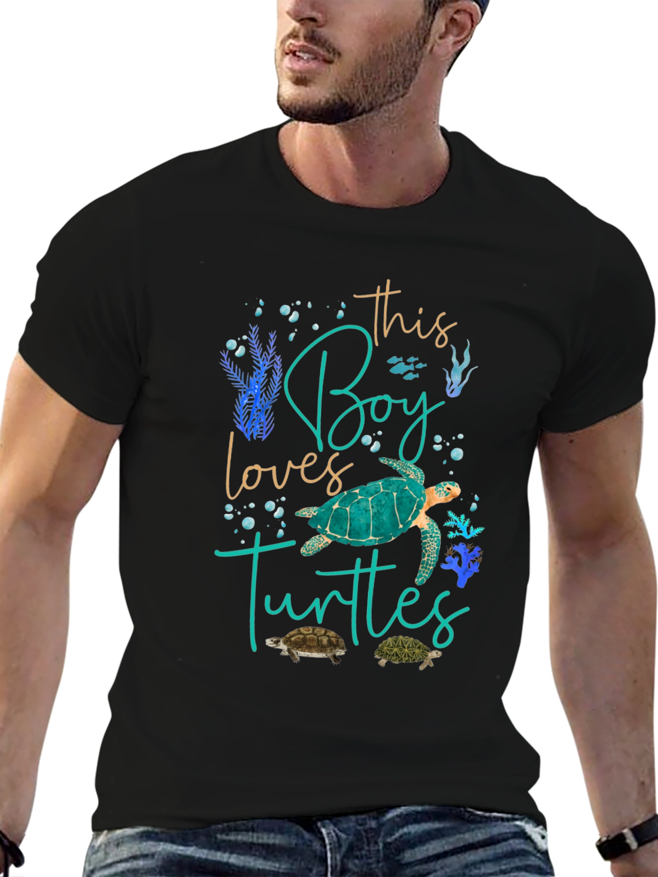 Boy Loves Turtles Graphic Tee