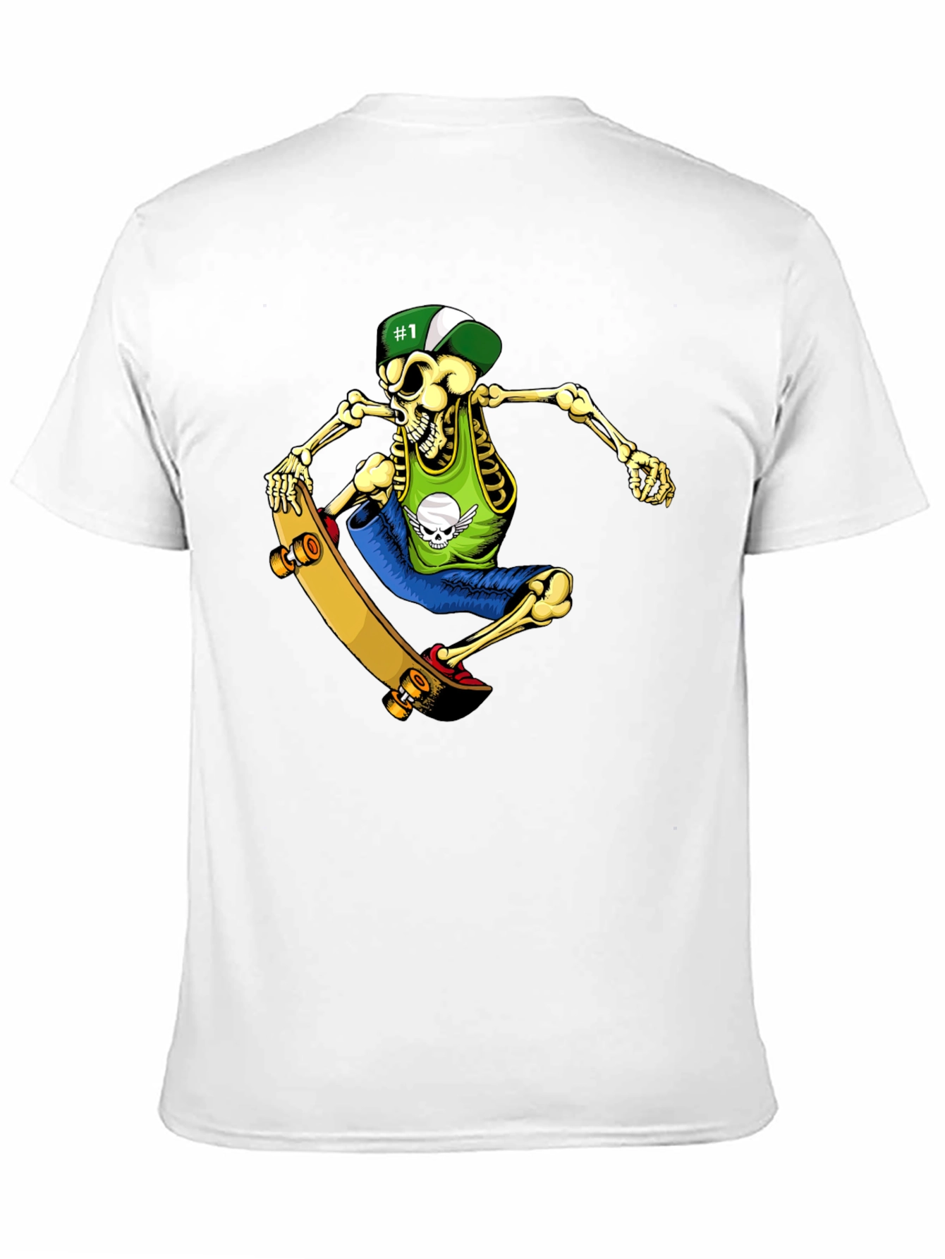 Skeleton Skateboarder Graphic T-Shirt
