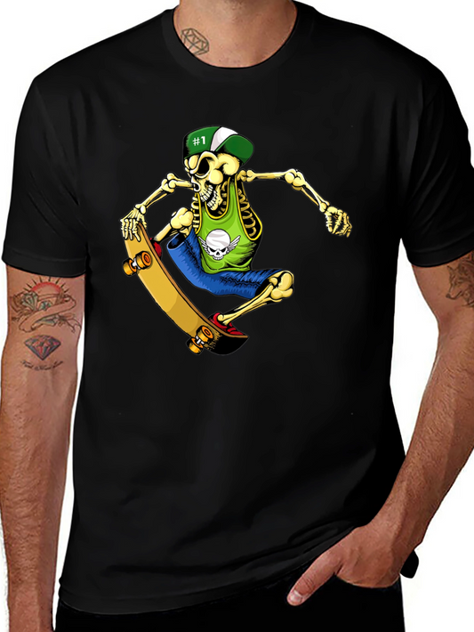 Skeleton Skateboarder Graphic T-Shirt