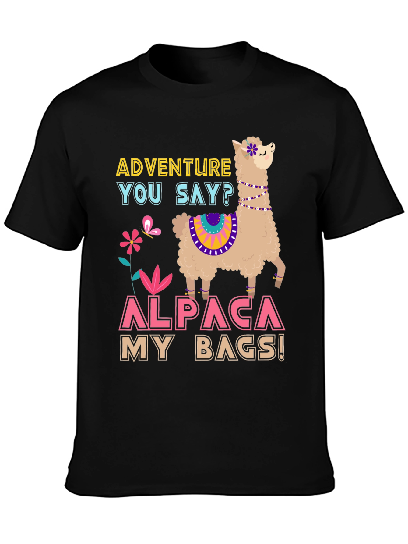 Adventure Alpaca T-Shirt: Pack Your Bags!