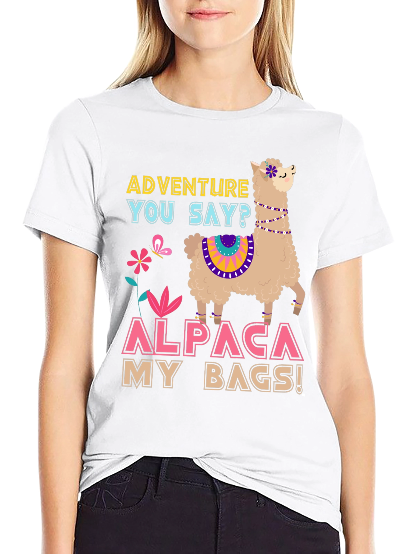 Adventure Alpaca T-Shirt: Pack Your Bags!