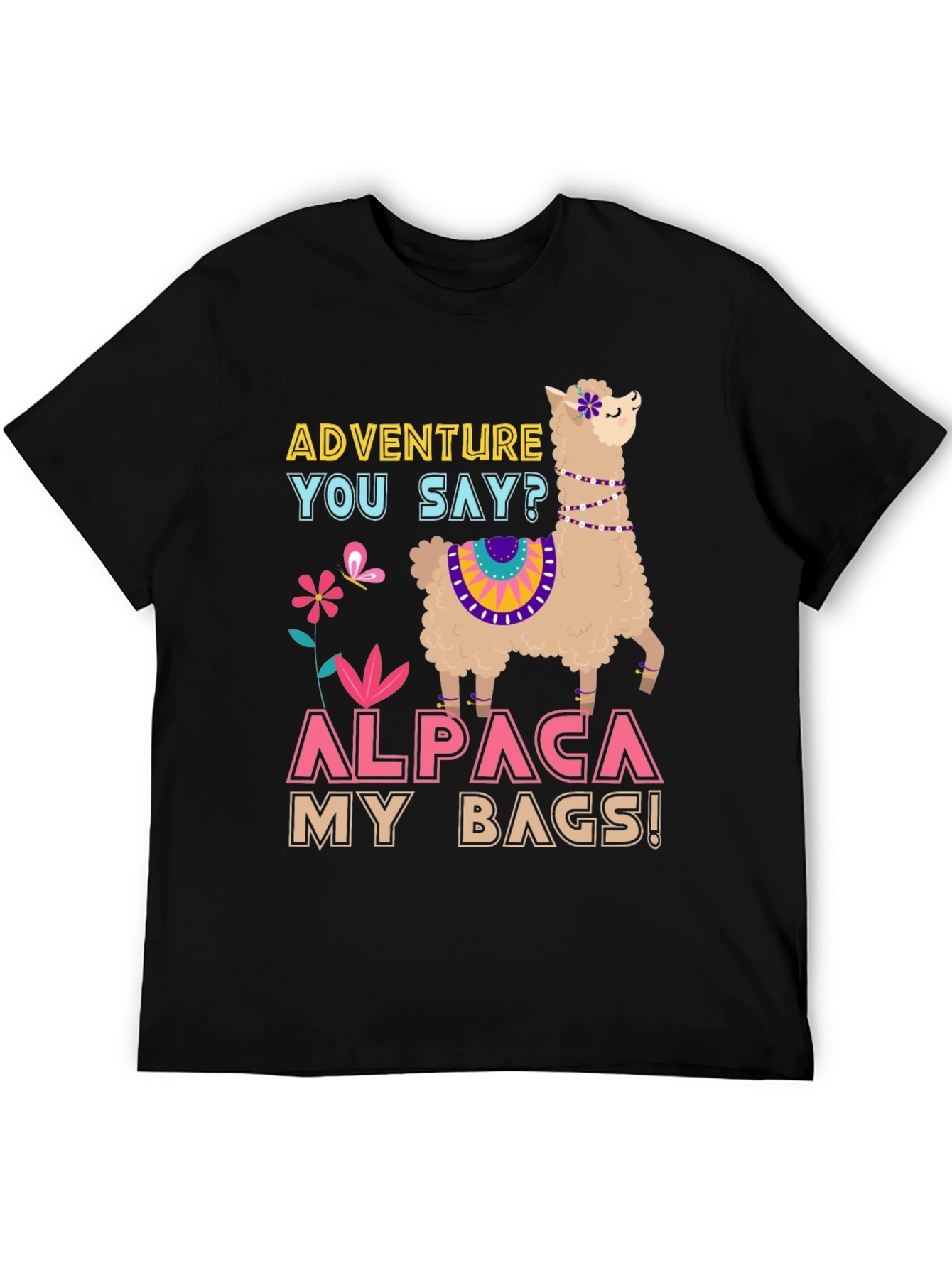 Adventure Alpaca T-Shirt: Pack Your Bags!