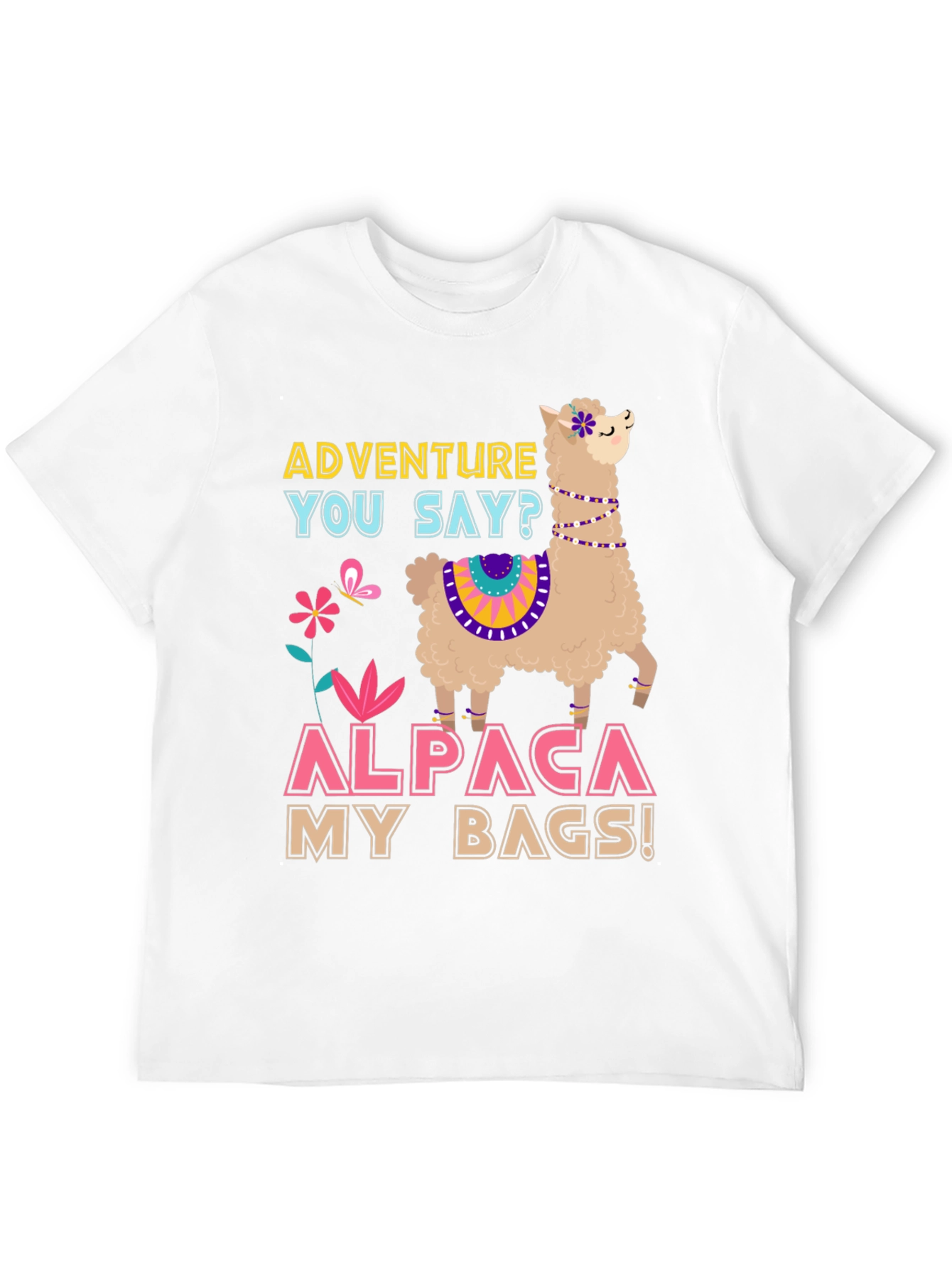 Adventure Alpaca T-Shirt: Pack Your Bags!