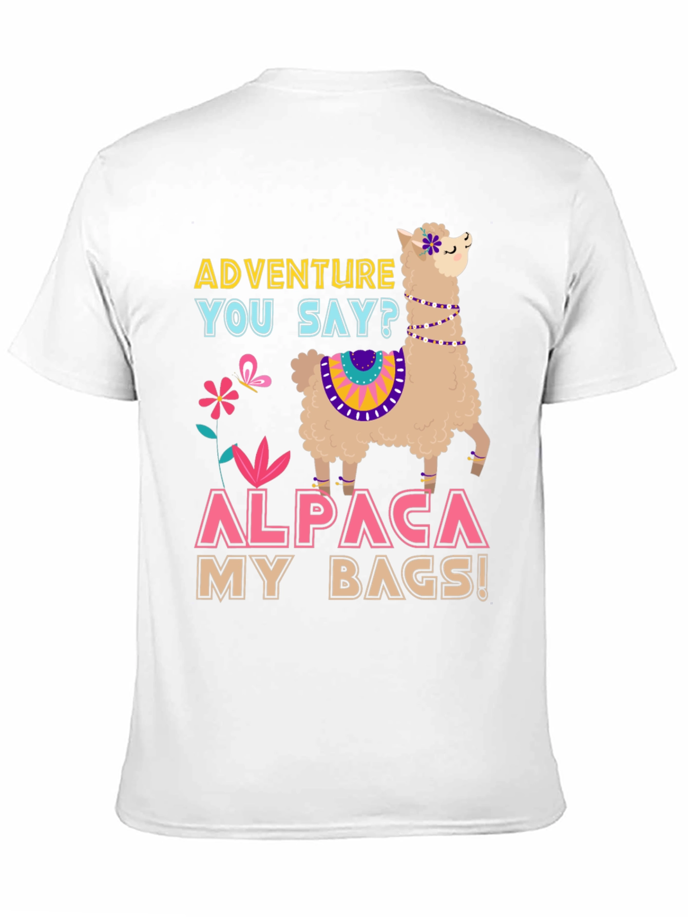 Adventure Alpaca T-Shirt: Pack Your Bags!