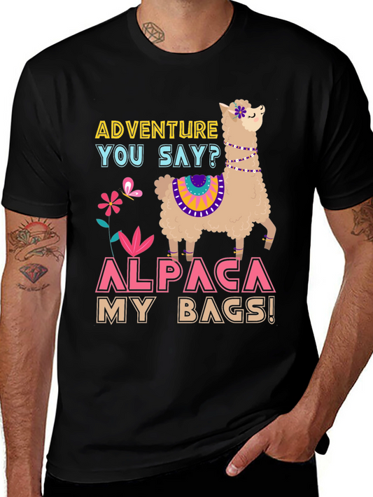 Adventure Alpaca T-Shirt: Pack Your Bags!